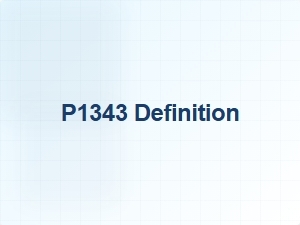 Diagnostic Trouble Code P1343 Definition