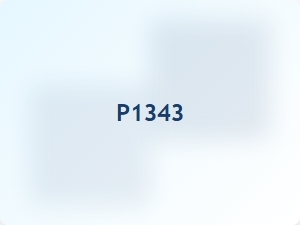 Meaning of Code P1343 in Vehicle Diagnostics