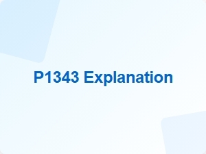 Vehicle Diagnostic Code P1343 Explanation